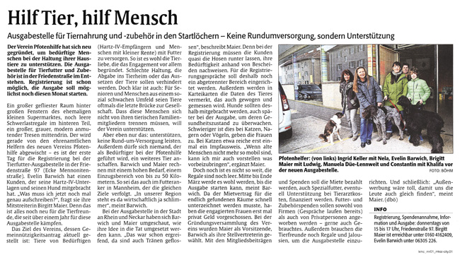 Artikel Rheinpfalz vom 05.03.2014