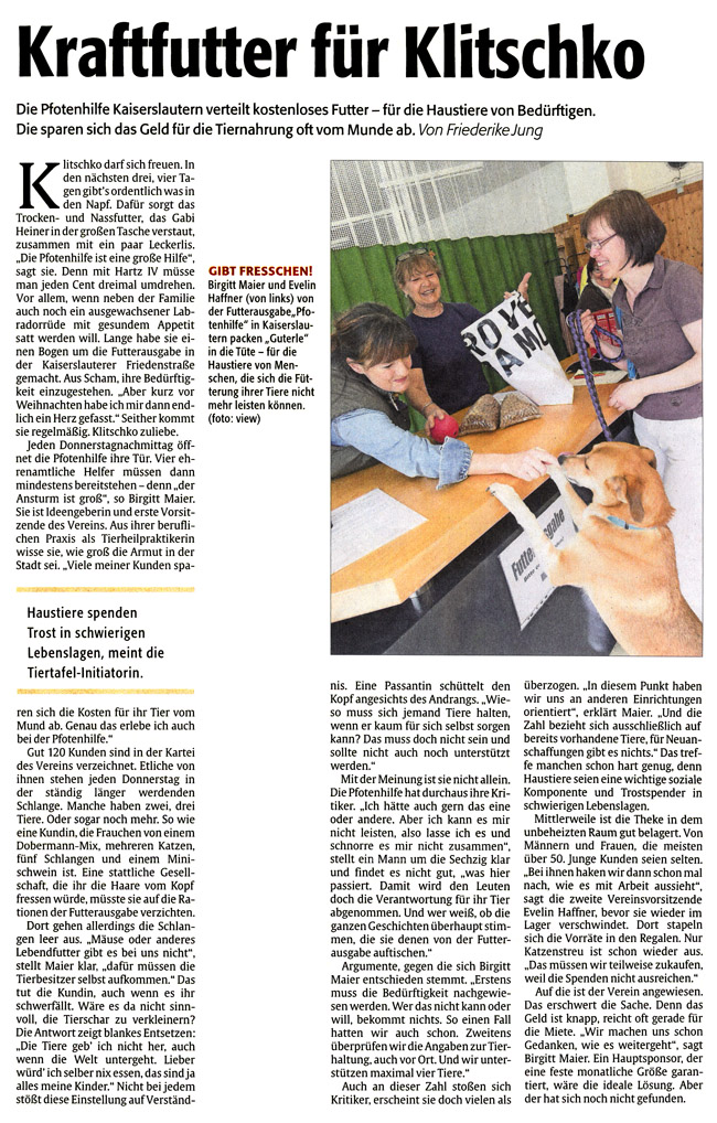 Artikel Rheinpfalz, 10.05.2015